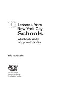 10  Lessons from New York City  Schools