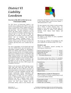 	PROFESSIONAL LIABILITY AND ITS EFFECTS: