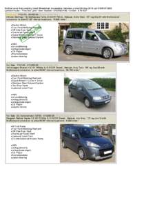 Brotherwood Automobilty Used Wheelchair Accessible Vehicles printed 30-May-2014 call[removed]Lambert House • Pillar Box Lane • Beer Hackett • SHERBORNE • Dorset • DT9 6QP Reserved PO3133 - £9,[removed]Pric