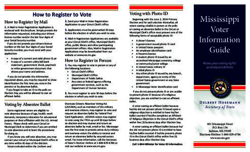 Election fraud / Absentee ballot / Voter registration / Voter ID laws / Electronic voting / Primary election / Federal Voting Assistance Program / Early voting / Politics / Elections / Government
