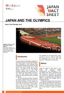 Web Japan http://web-japan.org/ JAPAN AND THE OLYMPICS Asia’s first Olympic host