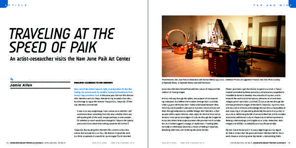 Nam June Paik / Visual arts / Baek / Raphaele Shirley / Paik / New media art / Experimental Television Center / Modern art / Contemporary art / Fluxus / Art history
