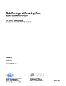 Fish Passage at Bumping Dam Technical Memorandum 4.1