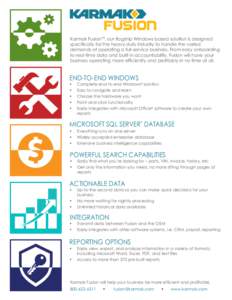 Karmak Fusion™, our flagship Windows-based solution is designed specifically for the heavy-duty industry to handle the varied demands of operating a full-service business. From easy onboarding to real-time data and bui