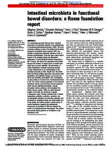 Downloaded from gut.bmj.com on July 10, [removed]Published by group.bmj.com  Gut Online First, published on July 10, 2012 as[removed]gutjnl[removed]Recent advances in clinical practice  Intestinal microbiota in functio