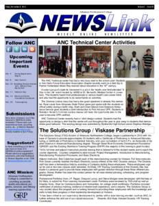 Friday, November 8, 2013  Volume 2 Issue 23 Arkansas Northeastern College  W E E K LY