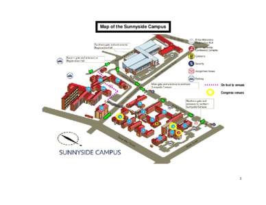 Map of the Sunnyside Campus  On foot to venues Congress venues  1