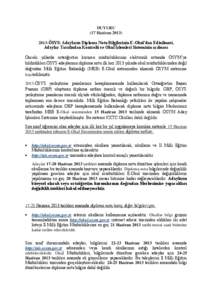 DUYURU (17 Haziran[removed]-ÖSYS: Adayların Diploma Notu Bilgilerinin E-Okul’dan Edinilmesi,