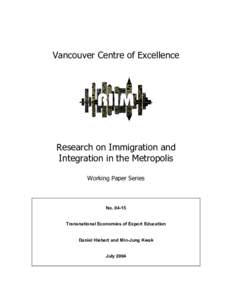 Vancouver / Political geography / Asia / Canada / Korean Canadian / South Korea / Immigration to Canada