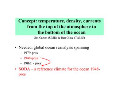Forecast model bias correction in ocean data assimilation  G. Chepurin, J. Carton, and D. Dee