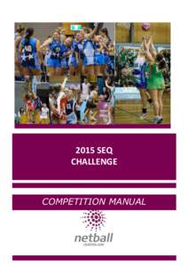 2015 SEQ CHALLENGE COMPETITION MANUAL  TABLE OF CONTENTS