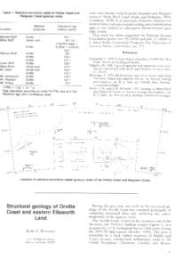 tonic and volcanic rocks from the Saunders and Ruppert coasts of Marie Byrd Land (Wade and Wilbanks, 1972; Craddock, It is uncertain, however, whether the mineral dates represent initial cooling and crystallizatio