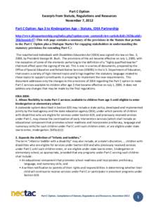 United States / 108th United States Congress / Individuals with Disabilities Education Act / Free Appropriate Public Education / Early childhood intervention / IDEA / Individual Family Service Plan / Special education in the United States / Individuals with Disabilities Education Act: Hawaii / Special education / Education in the United States / Education