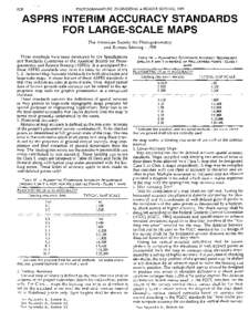 ASPRS INTERIM ACCURACY STANDARDS FOR LARGE-SCALE MAPS