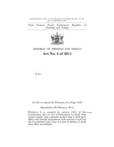 The Firearms (Amendment) Act, 2011