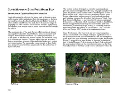 SOUTH MOUNTAINS STATE PARK MASTER PLAN Development Opportunities and Constraints South Mountains State Park is the largest park in the state system and is located within a relatively short driving distance to the large m