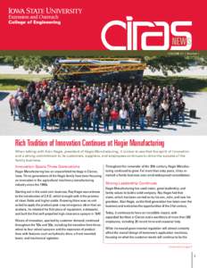 NEWS Volume 47 | Number 1  Rich Tradition of Innovation Continues at Hagie Manufacturing