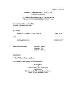 Narine v. Persaud, Judgment, [2012] CCJ 8 (A.J.) (CCJ, Oct. 29, 2012)