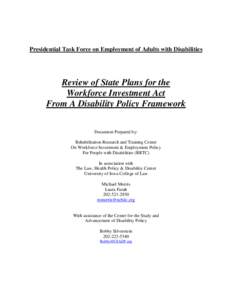 Review of State Plans for the