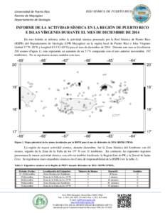 RED SISMICA DE PUERTO RICO  Universidad de Puerto Rico Recinto de Mayagüez Departamento de Geología