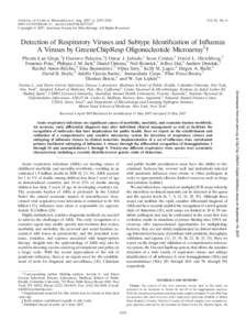 Animal virology / Picornaviruses / Influenza / Mononegavirales / Pandemics / FluChip / Viral disease / Metapneumovirus / Orthomyxoviridae / Biology / Medicine / RNA