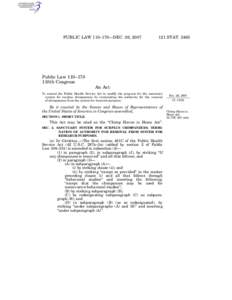 PUBLIC LAW 110–170—DEC. 26, STATPublic Law 110–170 110th Congress