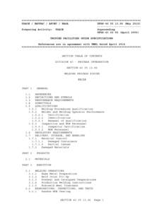 ************************************************************************** USACE / NAVFAC / AFCEC / NASA UFGS[removed]May 2010) --------------------------Preparing Activity: USACE Superseding UFGS[removed]April 20