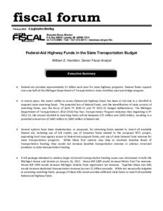 Safe /  Accountable /  Flexible /  Efficient Transportation Equity Act: A Legacy for Users / Metropolitan planning organization / Federal Highway Administration / Michigan Department of Transportation / Federal Aid Highway Act / National Highway System / Surface and Air Transportation Programs Extension Act / Massachusetts Department of Transportation / Transport / Interstate Highway System / 109th United States Congress
