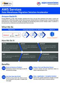 Apps Associates AWS RedShift Solution