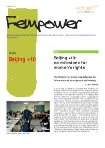 N° 10  Fempower Magazine published by WAVE network & European Information Centre Against Violence – supported by Vienna Municipal Department for Women’s Affairs