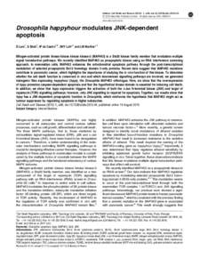 Citation: Cell Death and Disease[removed], e66; doi:[removed]cddis[removed] & 2010 Macmillan Publishers Limited All rights reserved[removed]www.nature.com/cddis  Drosophila happyhour modulates JNK-dependent