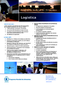 Programa Mundial de Alimentos UNAMID/Albert Gonzalaz Farran Logística UNAMID/Albert Gonzalaz Farran