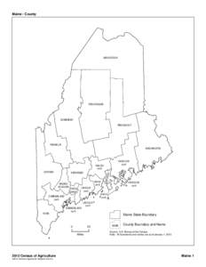 Maine - County  AROOSTOOK PISCATAQUIS