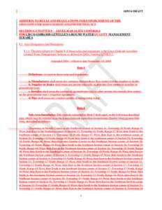 [removed]DRAFT ADDITION TO RULES AND REGULATIONS FOR ENFORCEMENT OF THE GROUNDWATER MANAGEMENT AND PROTECTION ACT SECTION C:CHAPTER 8 – LEVEL II QUALITY CONTROLS FOR LISCO-OSHKOSH-LEWELLEN GROUND WATER QUALITY MANAGEMEN