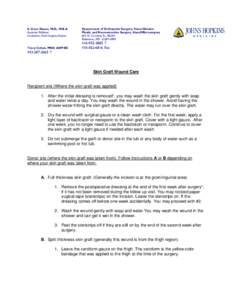 Microsoft Word - Graft wound care instructions[removed]
