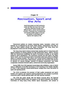 374  Chapter 19 Recreation, Sport and the Arts