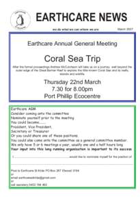 EARTHCARE NEWS we do what we can where we are March[removed]Earthcare Annual General Meeting
