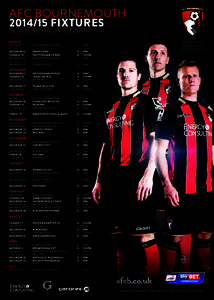 AFC BOURNEMOUTH[removed]FIXTURES SKY BET CHAMPIONSHIP AUGUST