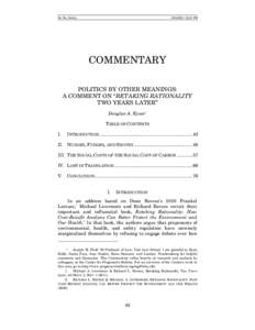 Cass Sunstein / Law / Office of Information and Regulatory Affairs / Nudge / Cost–benefit analysis / United States Environmental Protection Agency / Speculation / Emissions trading / National Highway Traffic Safety Administration / Place of birth missing / Richard Revesz / Climate change policy