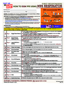 SUIT UP. OR Stand FIRST RESPONDERS  Back. HOW TO DON PPE USING N95