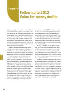 Chapter 4: Follow-up to 2012 Value-for-money Audits (Introduction)