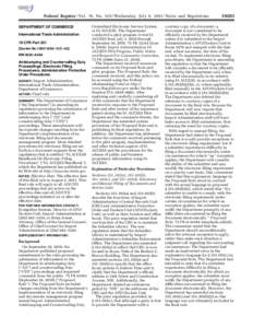 Federal Register / Vol. 76, No[removed]Wednesday, July 6, [removed]Rules and Regulations DEPARTMENT OF COMMERCE International Trade Administration 19 CFR Part 351 [Docket No[removed]–1331–02] RIN 0625–AA84