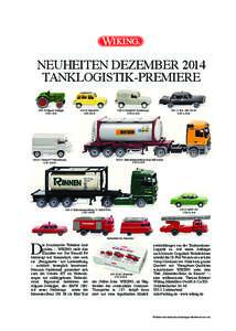 NEUHEITEN DEZEMBER 2014 TANKLOGISTIK-PREMIEREAllgaier Schlepper UVP 7,99 €  Renault R4