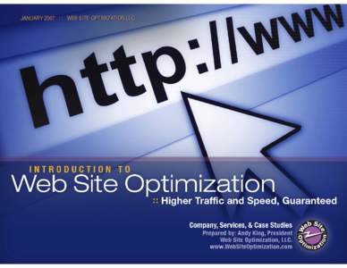 JANUARY JANUARY[removed] :: :: WEB WEB SITE SITE OPTIMIZATION OPTIMIZATION LLC.