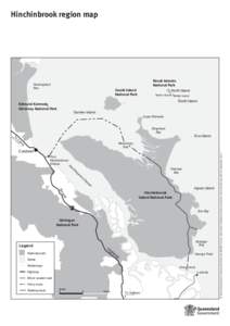 Hinchinbrook region map  Brook Islands National Park  Rockingham