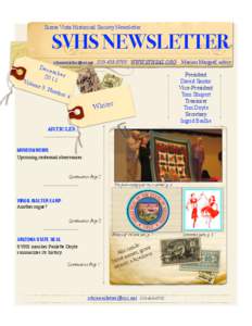  Sierra Vista Historical Society Newsletter