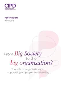 Policy report March 2015 From  Big Society