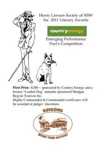 Henry Lawson Society of NSW Inc[removed]Literary Awards Emerging Performance Poet’s Competition