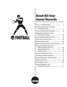 Bowl/All-Star Game Records[removed]Bowl Results .................................