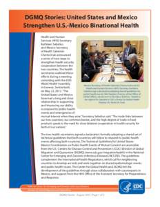 United States and Mexico make efforts to strengthen US-Mexican bi-national health